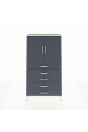 Arges Dolap 2 Raflı 5 Çekmeceli 2 Kapaklı 88x30x163 Aytaşı-Antrasit