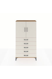 Arges Dolap 2 Raflı 5 Çekmeceli 2 Kapaklı 88x30x163 Çam-Aytaşı