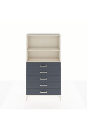 Arges Dolap 2 Raflı 5 Çekmeceli 88x30x163 Aytaşı-Antrasit