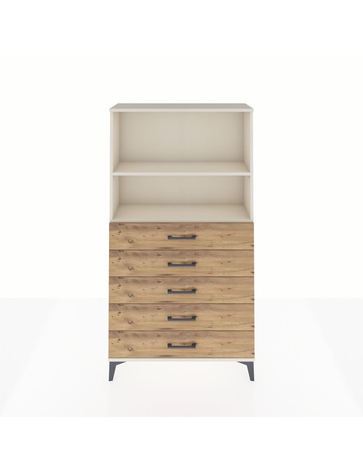 Arges Dolap 2 Raflı 5 Çekmeceli 88x30x163 Aytaşı-Çam