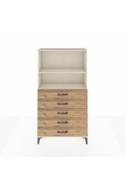 Arges Dolap 2 Raflı 5 Çekmeceli 88x30x163 Aytaşı-Çam