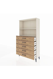 Arges Dolap 2 Raflı 5 Çekmeceli 88x30x163 Aytaşı-Çam