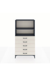 Arges Dolap 2 Raflı 5 Çekmeceli 88x30x163 Antrasit-Aytaşı