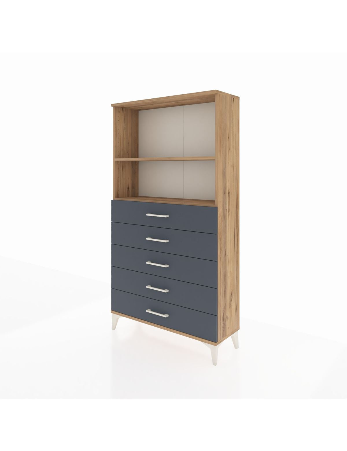 Arges Dolap 2 Raflı 5 Çekmeceli 88x30x163 - S21M076V8A