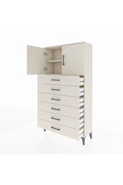 Arges Dolap 2 Raflı 6 Çekmeceli 2 Kapaklı 88x30x163 Aytaşı-Aytaşı