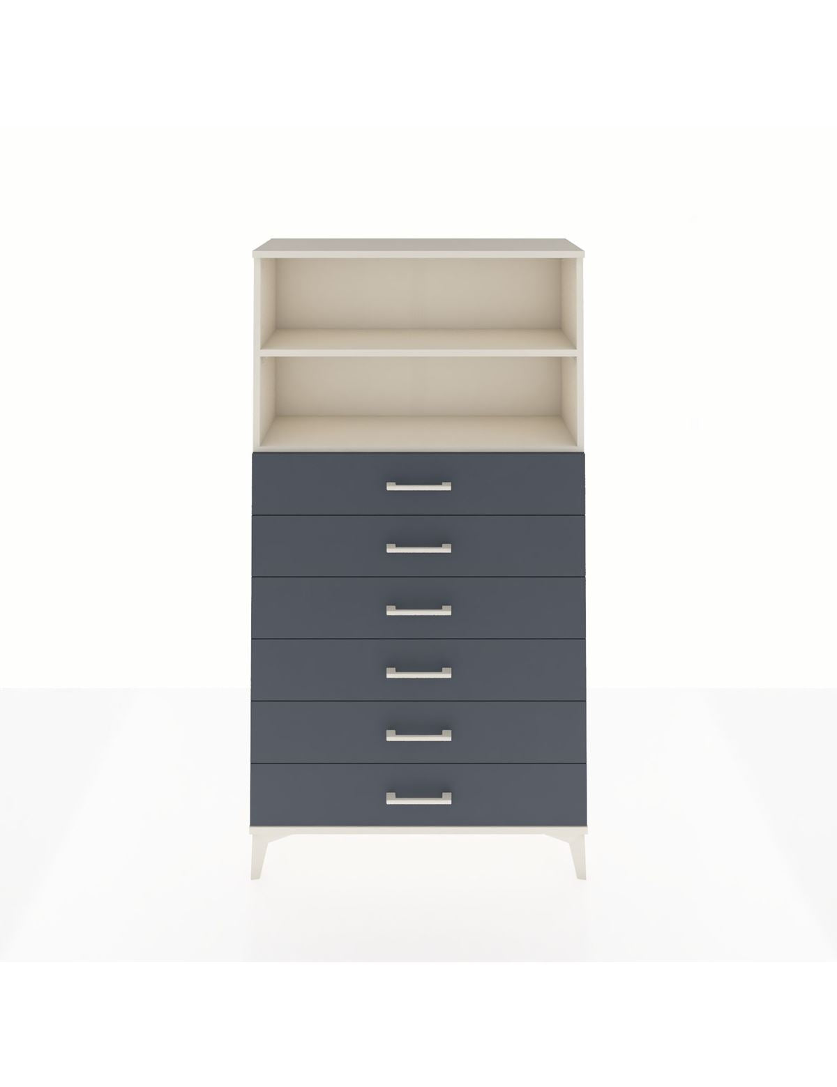 Arges Dolap 2 Raflı 6 Çekmeceli 88x30x163 Aytaşı-Antrasit