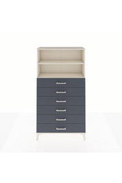 Arges Dolap 2 Raflı 6 Çekmeceli 88x30x163 Aytaşı-Antrasit