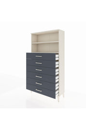 Arges Dolap 2 Raflı 6 Çekmeceli 88x30x163 Aytaşı-Antrasit