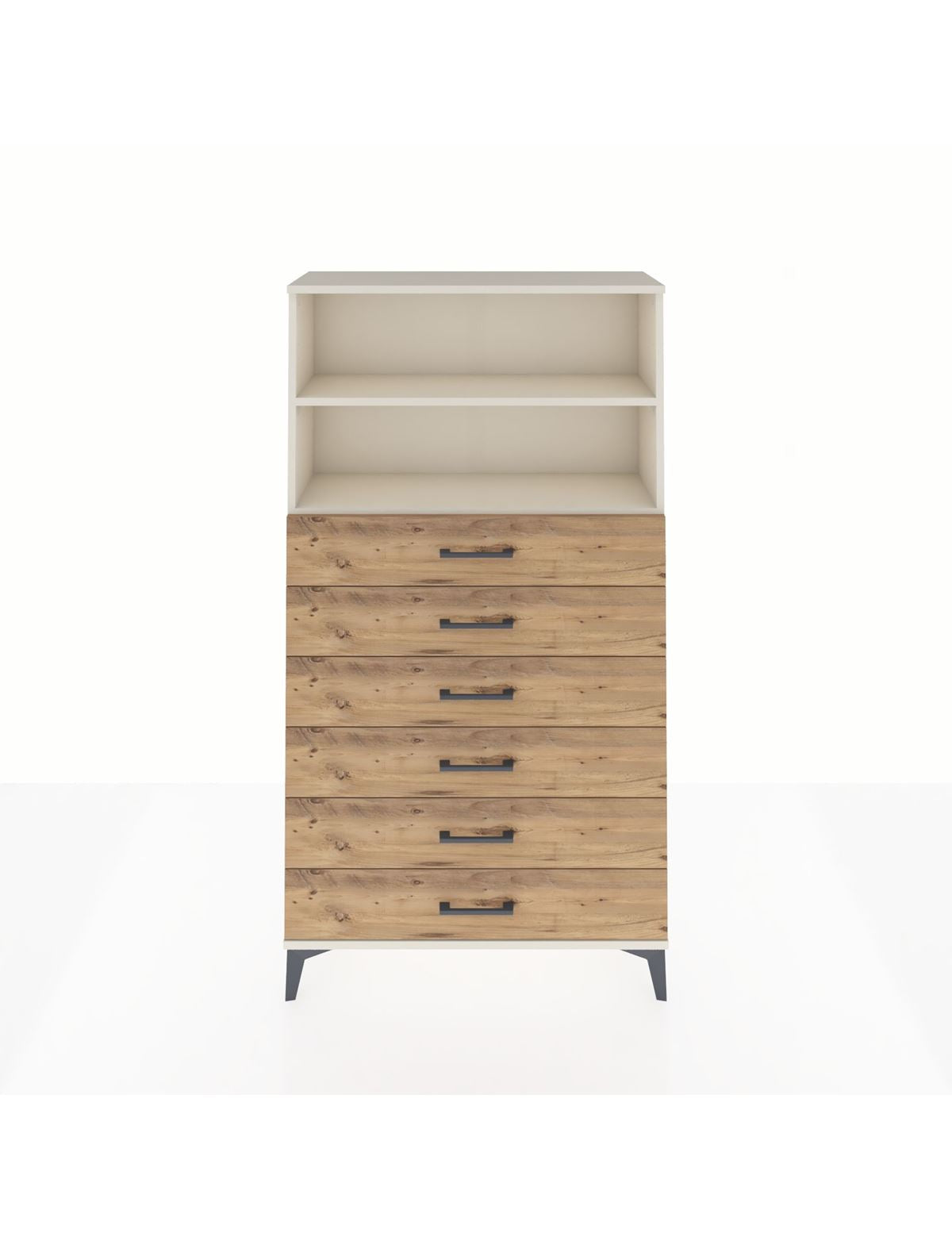 Arges Dolap 2 Raflı 6 Çekmeceli 88x30x163 Aytaşı-Çam