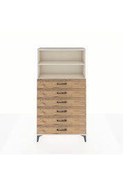 Arges Dolap 2 Raflı 6 Çekmeceli 88x30x163 Aytaşı-Çam