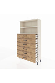 Arges Dolap 2 Raflı 6 Çekmeceli 88x30x163 Aytaşı-Çam