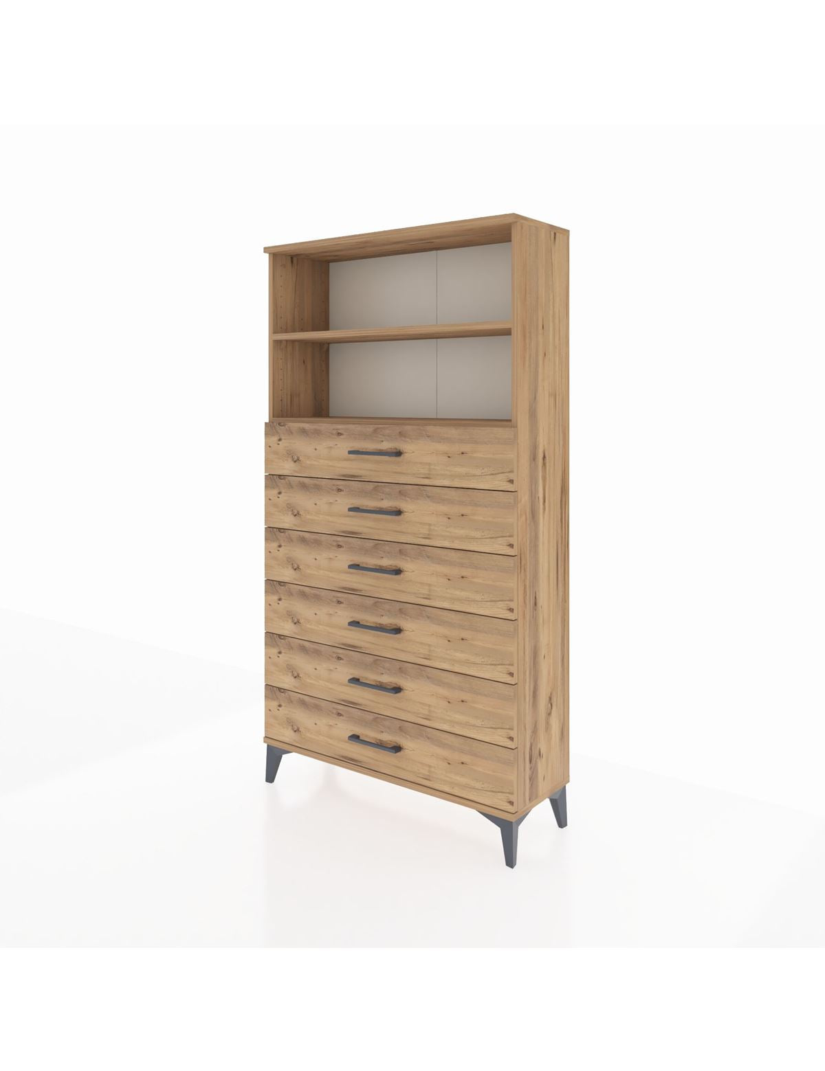 Arges Dolap 2 Raflı 6 Çekmeceli 88x30x163 - S21M078V9A