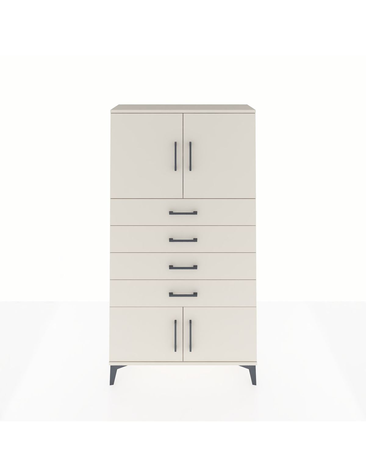 Arges Dolap 2 Raflı 4 Çekmeceli 4 Kapaklı 88x30x163 Aytaşı-Aytaşı