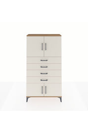 Arges Dolap 2 Raflı 4 Çekmeceli 4 Kapaklı 88x30x163 Çam-Aytaşı