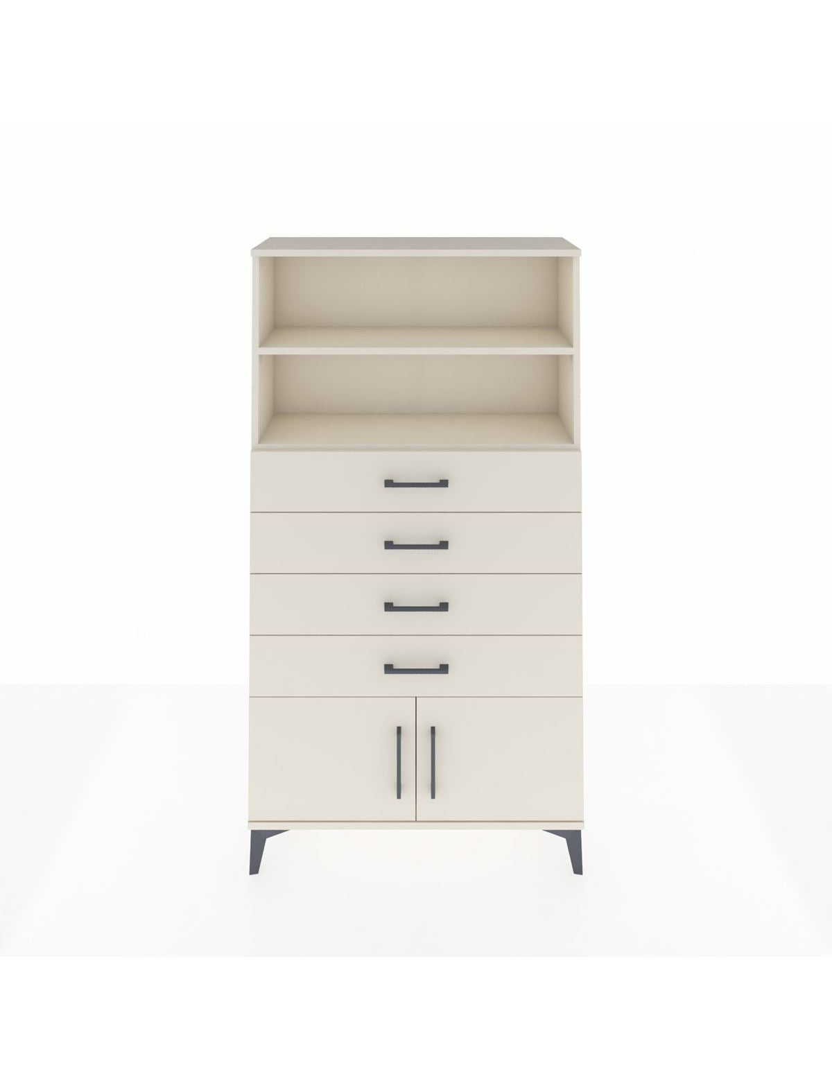 Arges Dolap 2 Raflı 4 Çekmeceli 2 Kapaklı 88x30x163 Aytaşı-Aytaşı