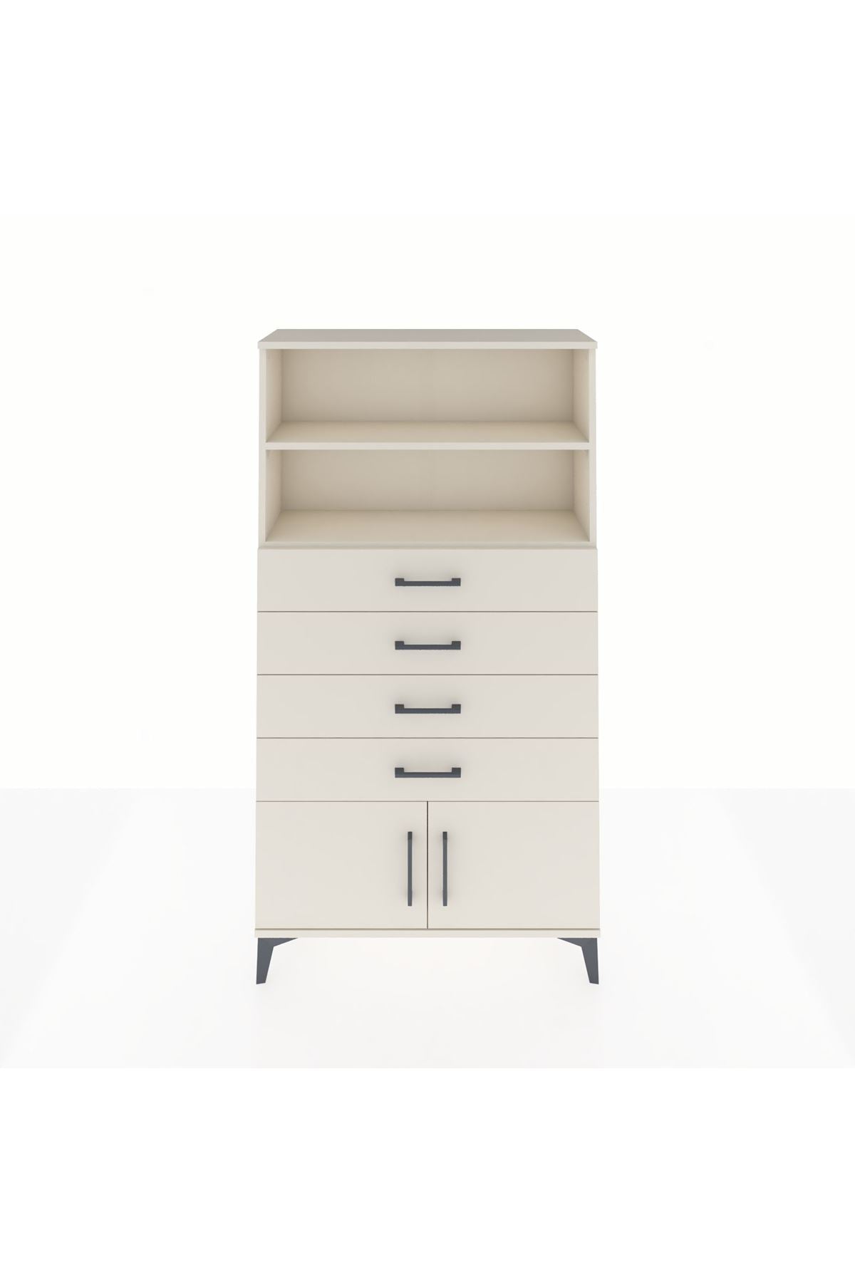 Arges Dolap 2 Raflı 4 Çekmeceli 2 Kapaklı 88x30x163 Aytaşı-Aytaşı