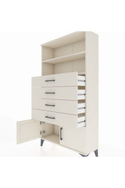 Arges Dolap 2 Raflı 4 Çekmeceli 2 Kapaklı 88x30x163 Aytaşı-Aytaşı