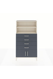 Arges Dolap 2 Raflı 4 Çekmeceli 2 Kapaklı 88x30x163 Aytaşı-Antrasit