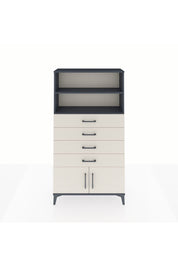 Arges Dolap 2 Raflı 4 Çekmeceli 2 Kapaklı 88x30x163 Antrasit-Aytaşı