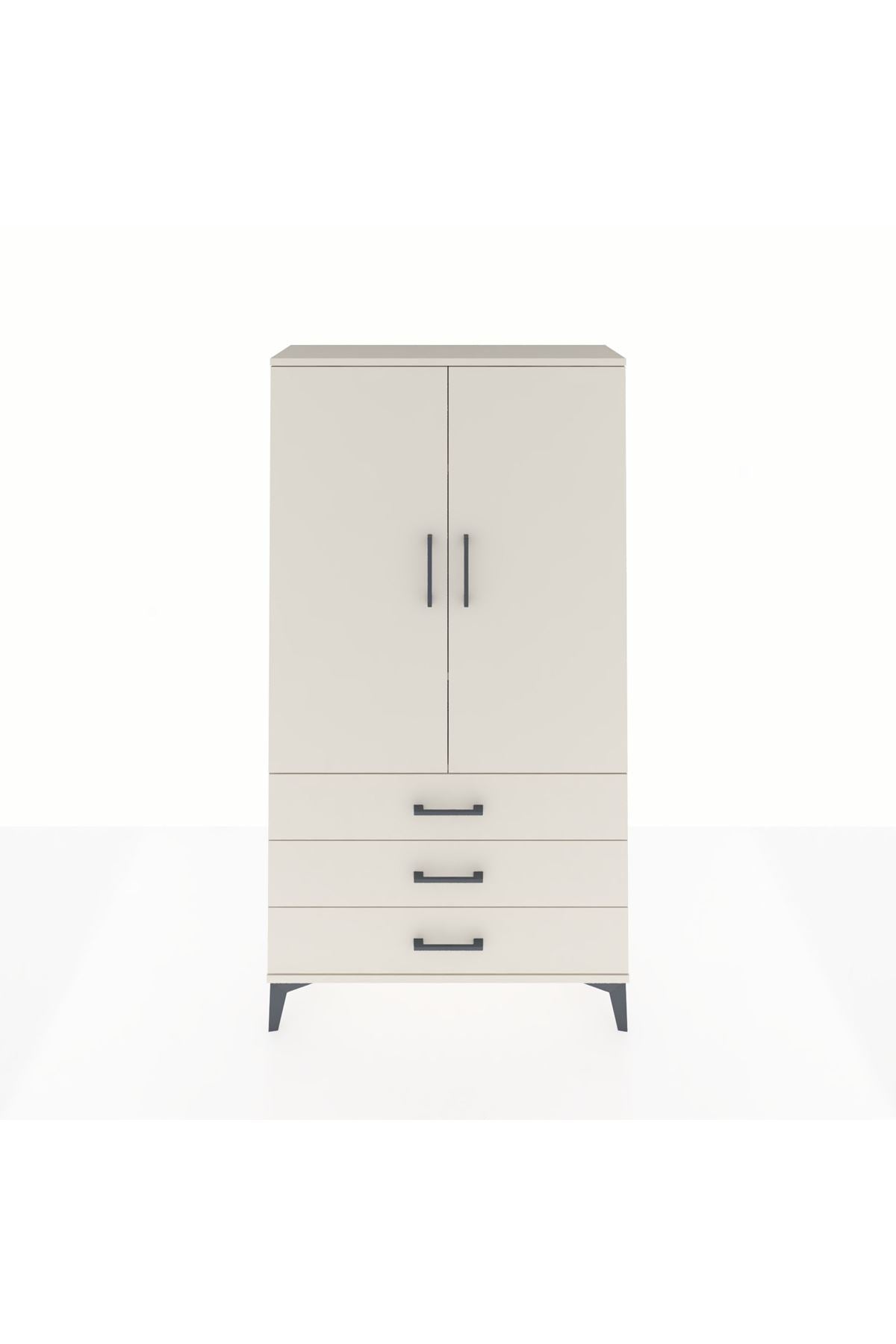 Arges Dolap 3 Raflı 3 Çekmeceli 2 Kapaklı 88x30x163 Aytaşı-Aytaşı