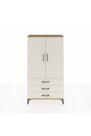 Arges Dolap 3 Raflı 3 Çekmeceli 2 Kapaklı 88x30x163 Çam-Aytaşı