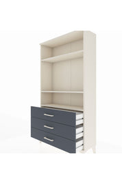 Arges Dolap 3 Raflı 3 Çekmeceli 88x30x163 Aytaşı-Antrasit