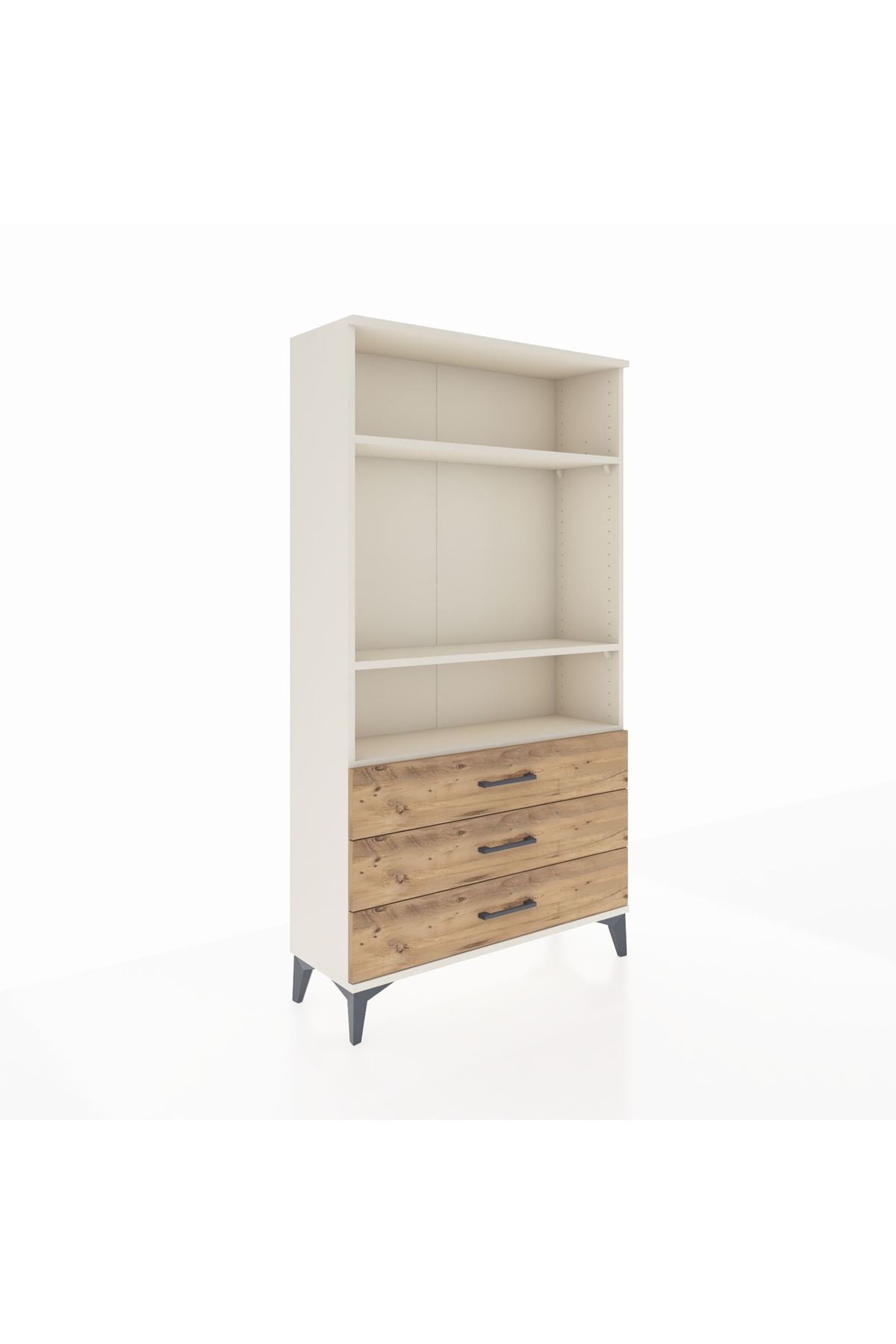 Arges Dolap 3 Raflı 3 Çekmeceli 88x30x163 Aytaşı-Çam