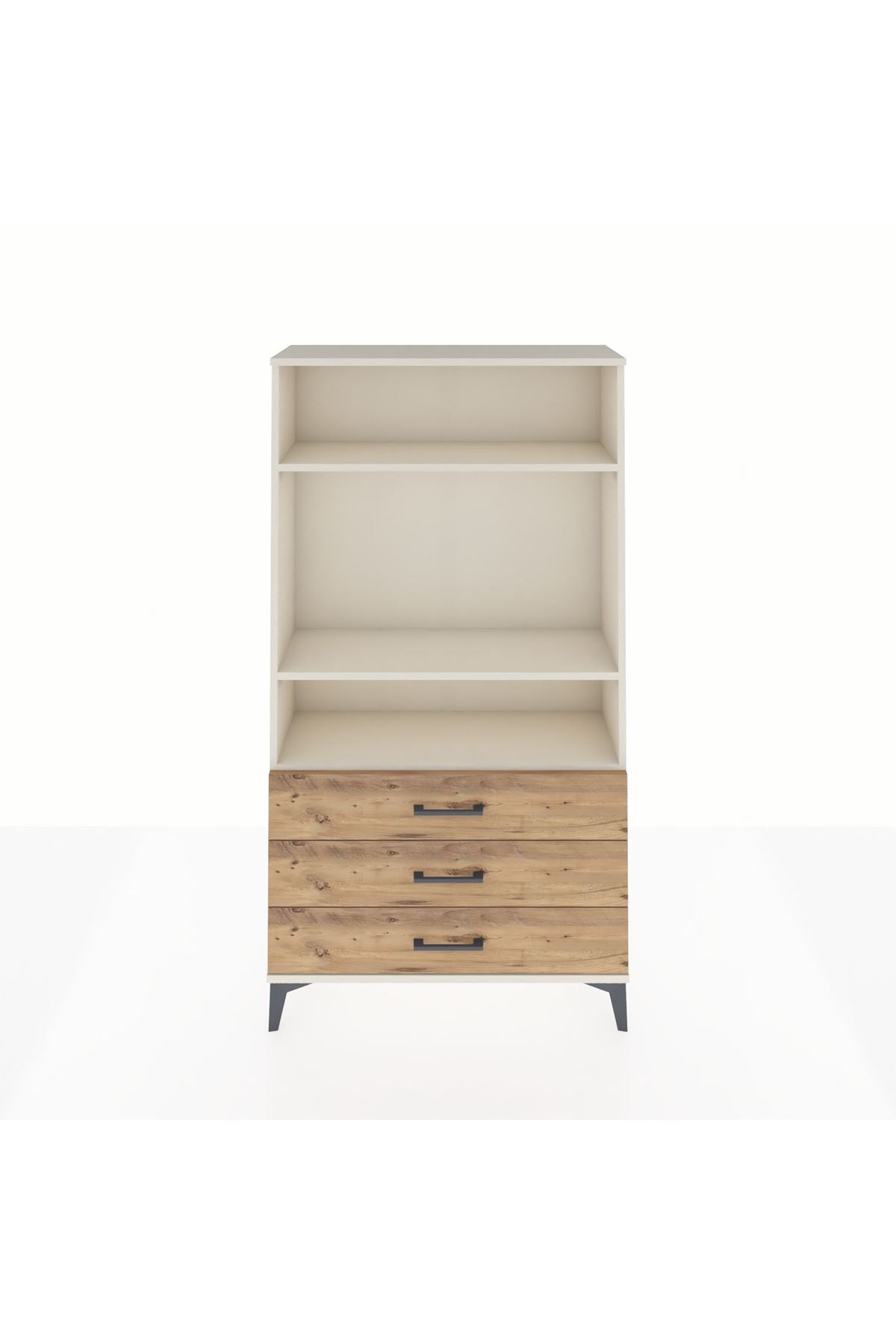 Arges Dolap 3 Raflı 3 Çekmeceli 88x30x163 Aytaşı-Çam