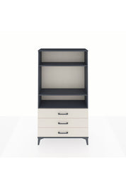 Arges Dolap 3 Raflı 3 Çekmeceli 88x30x163 Antrasit-Aytaşı