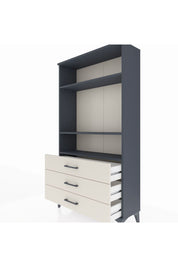 Arges Dolap 3 Raflı 3 Çekmeceli 88x30x163 Antrasit-Aytaşı