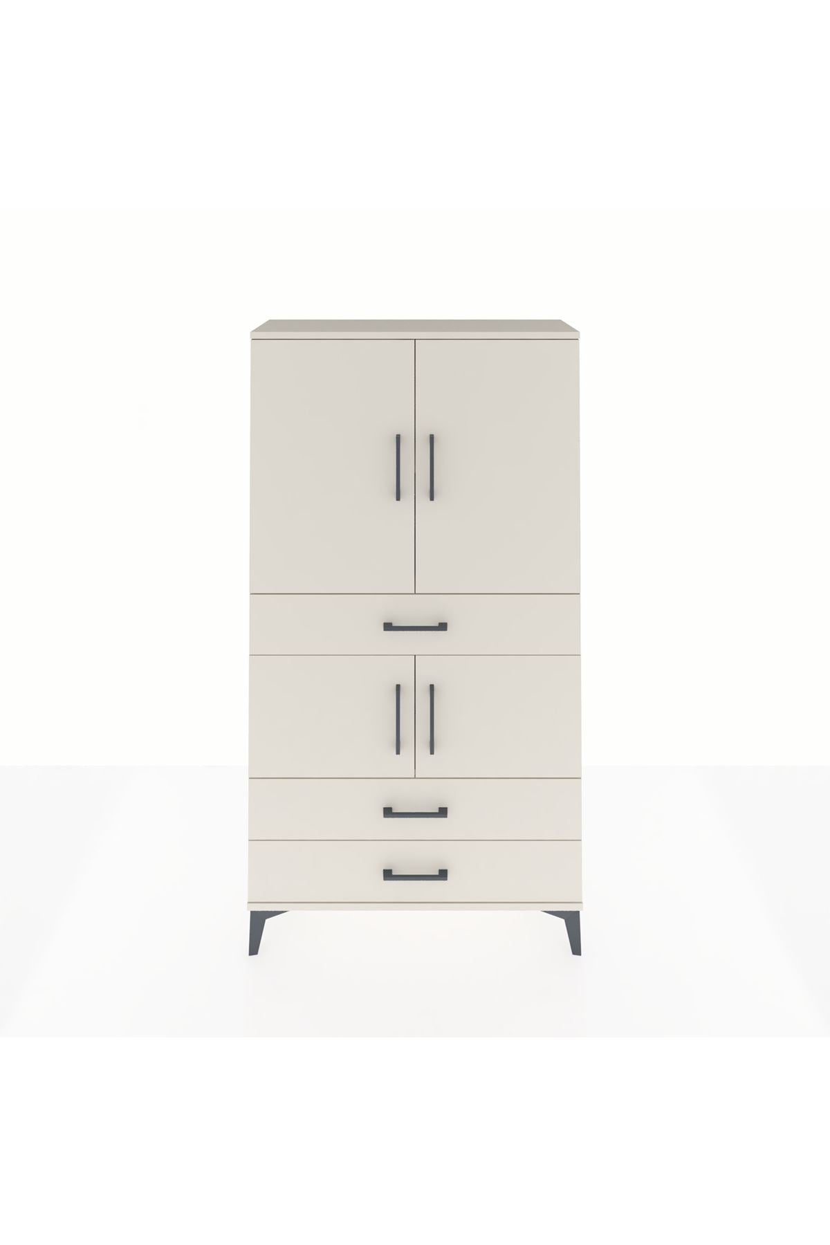 Arges Dolap 3 Raflı 3 Çekmeceli 4 Kapaklı 88x30x163 Aytaşı-Aytaşı