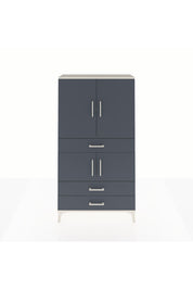 Arges Dolap 3 Raflı 3 Çekmeceli 4 Kapaklı 88x30x163 Aytaşı-Antrasit