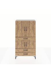Arges Dolap 3 Raflı 3 Çekmeceli 4 Kapaklı 88x30x163 Aytaşı-Çam