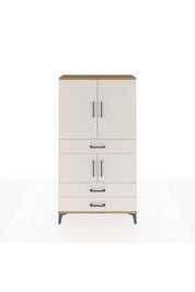 Arges Dolap 3 Raflı 3 Çekmeceli 4 Kapaklı 88x30x163 Çam-Aytaşı