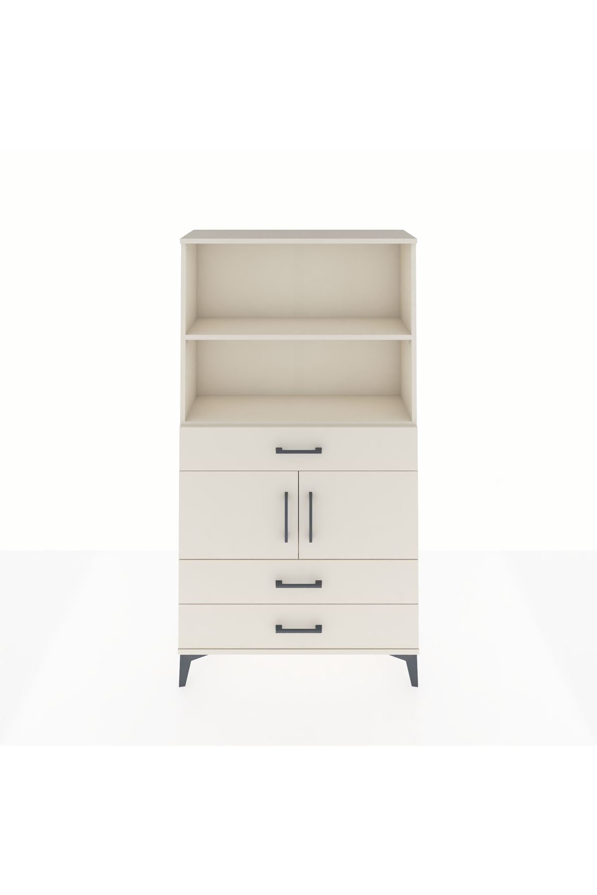 Arges Dolap 3 Raflı 3 Çekmeceli 2 Kapaklı 88x30x163 Aytaşı-Aytaşı