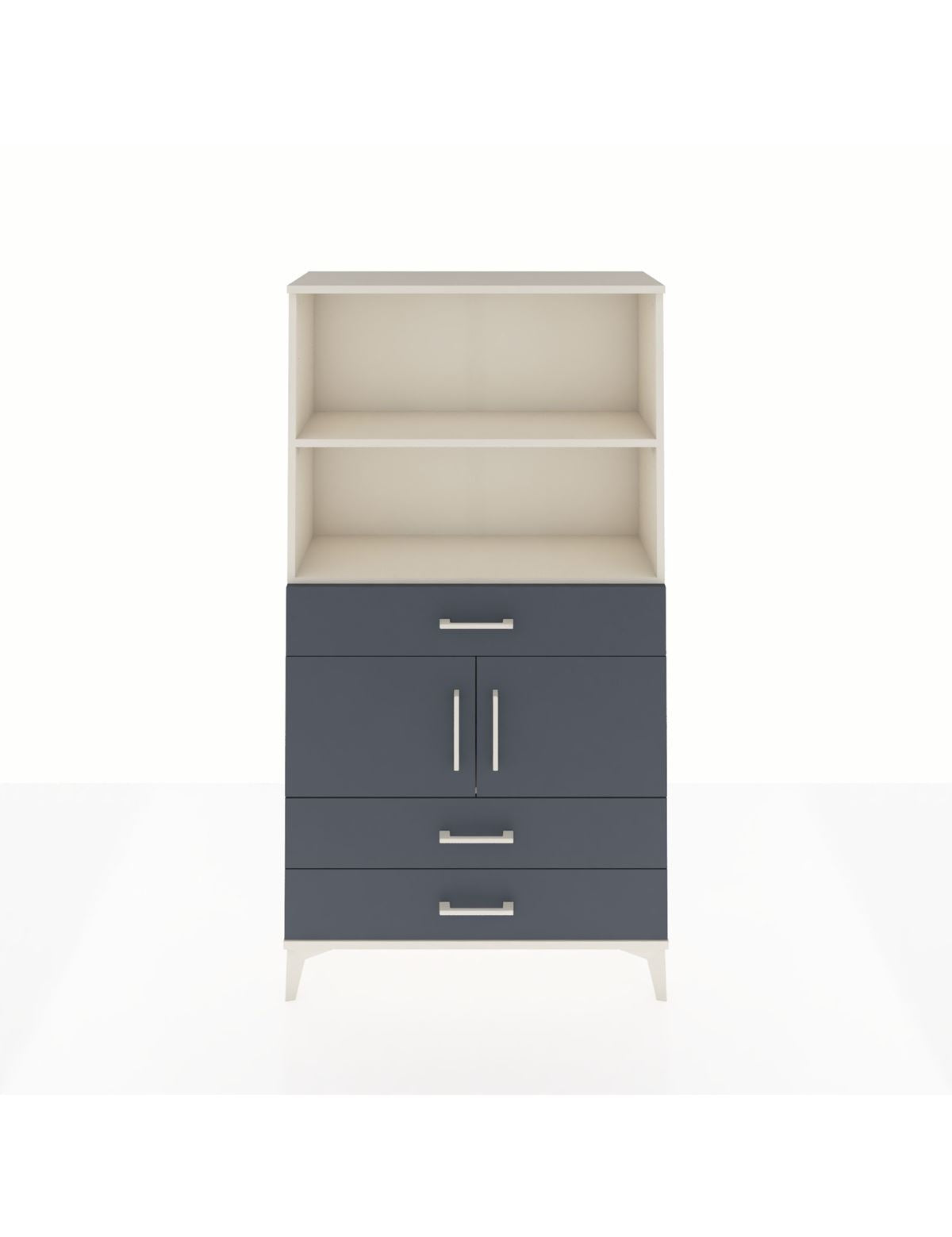 Arges Dolap 3 Raflı 3 Çekmeceli 2 Kapaklı 88x30x163 Aytaşı-Antrasit