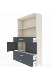 Arges Dolap 3 Raflı 3 Çekmeceli 2 Kapaklı 88x30x163 Aytaşı-Antrasit