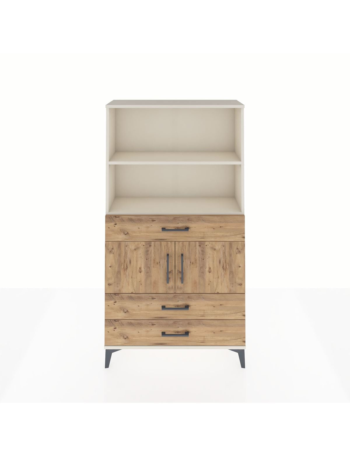 Arges Dolap 3 Raflı 3 Çekmeceli 2 Kapaklı 88x30x163 Aytaşı-Çam