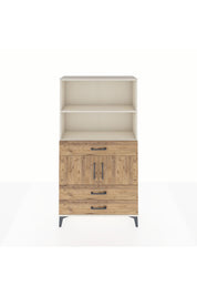 Arges Dolap 3 Raflı 3 Çekmeceli 2 Kapaklı 88x30x163 Aytaşı-Çam