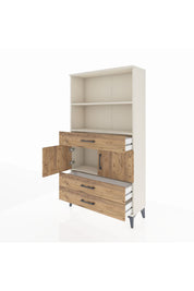 Arges Dolap 3 Raflı 3 Çekmeceli 2 Kapaklı 88x30x163 Aytaşı-Çam