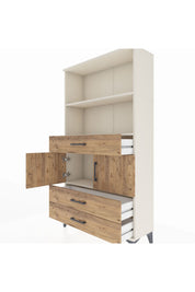 Arges Dolap 3 Raflı 3 Çekmeceli 2 Kapaklı 88x30x163 Aytaşı-Çam