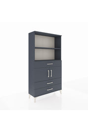 Arges Dolap 3 Raflı 3 Çekmeceli 2 Kapaklı 88x30x163 Antrasit-Antrasit