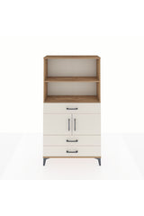 Arges Dolap 3 Raflı 3 Çekmeceli 2 Kapaklı 88x30x163