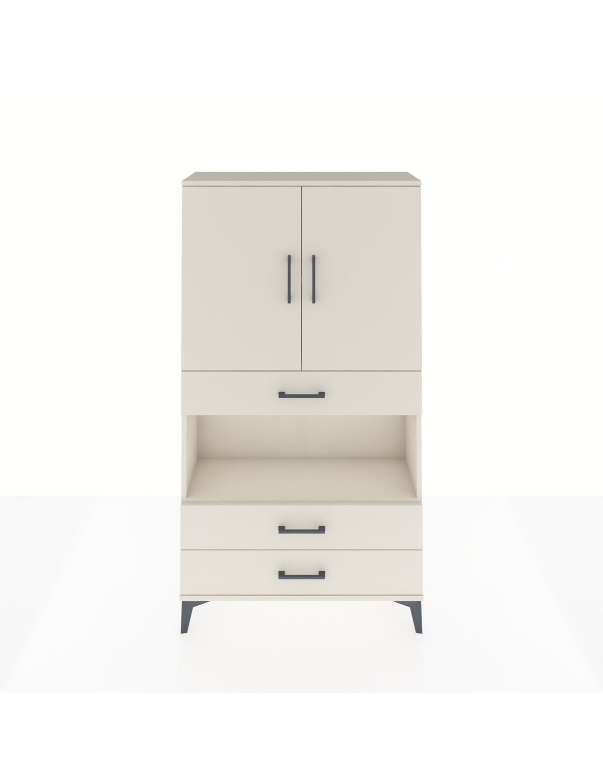 Arges Dolap 3 Raflı 3 Çekmeceli 2 Kapaklı 88x30x163 Aytaşı-Aytaşı