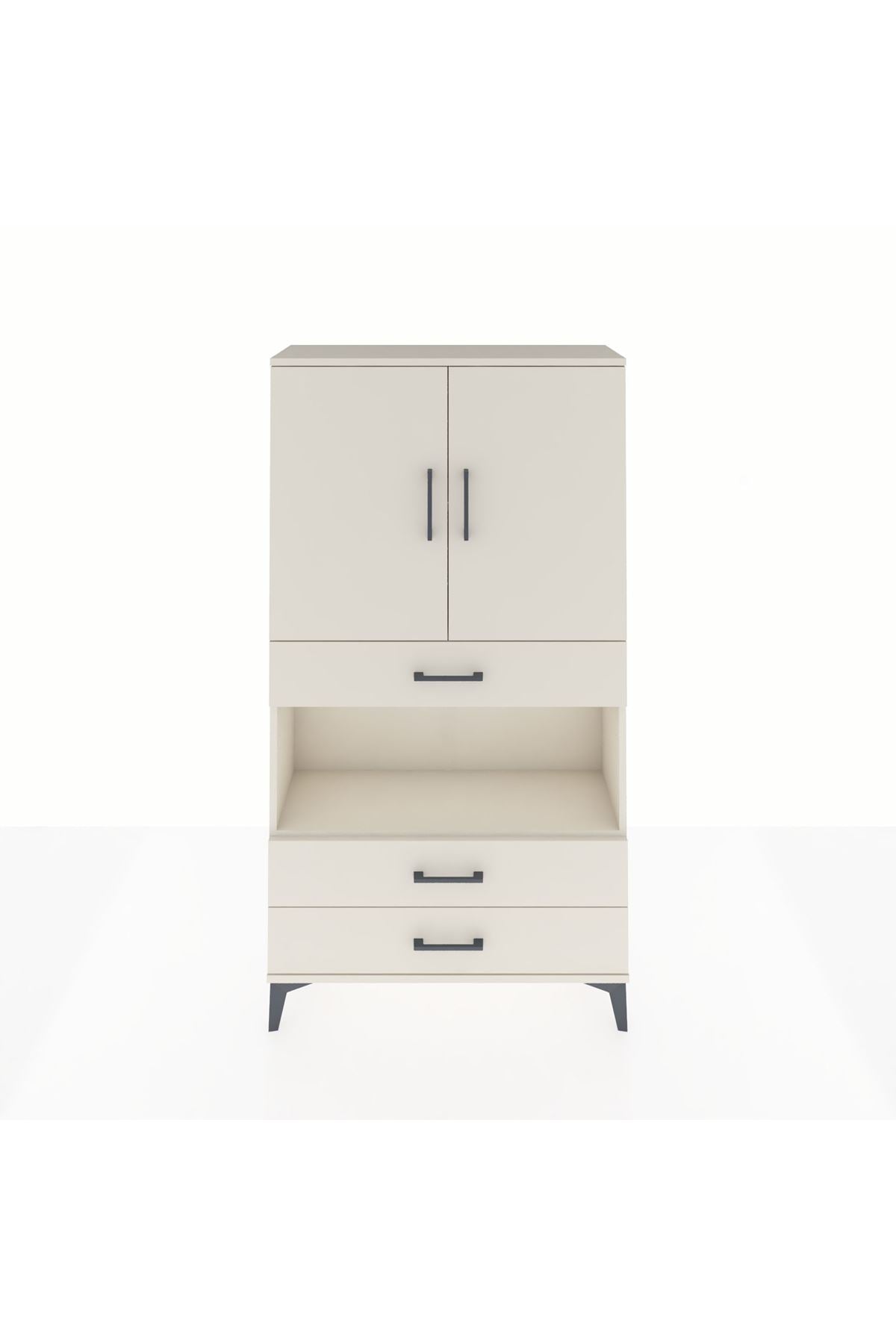 Arges Dolap 3 Raflı 3 Çekmeceli 2 Kapaklı 88x30x163 Aytaşı-Aytaşı