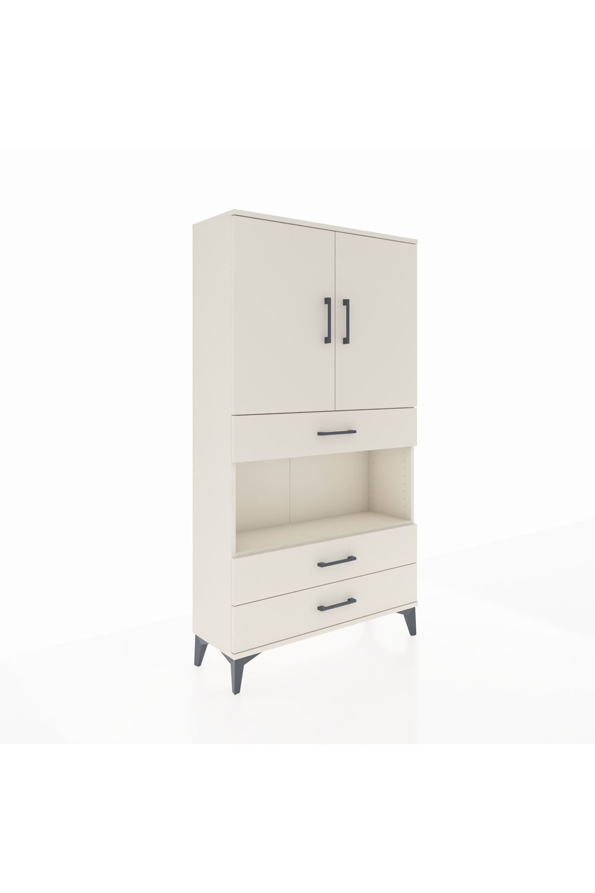 Arges Dolap 3 Raflı 3 Çekmeceli 2 Kapaklı 88x30x163 Aytaşı-Aytaşı