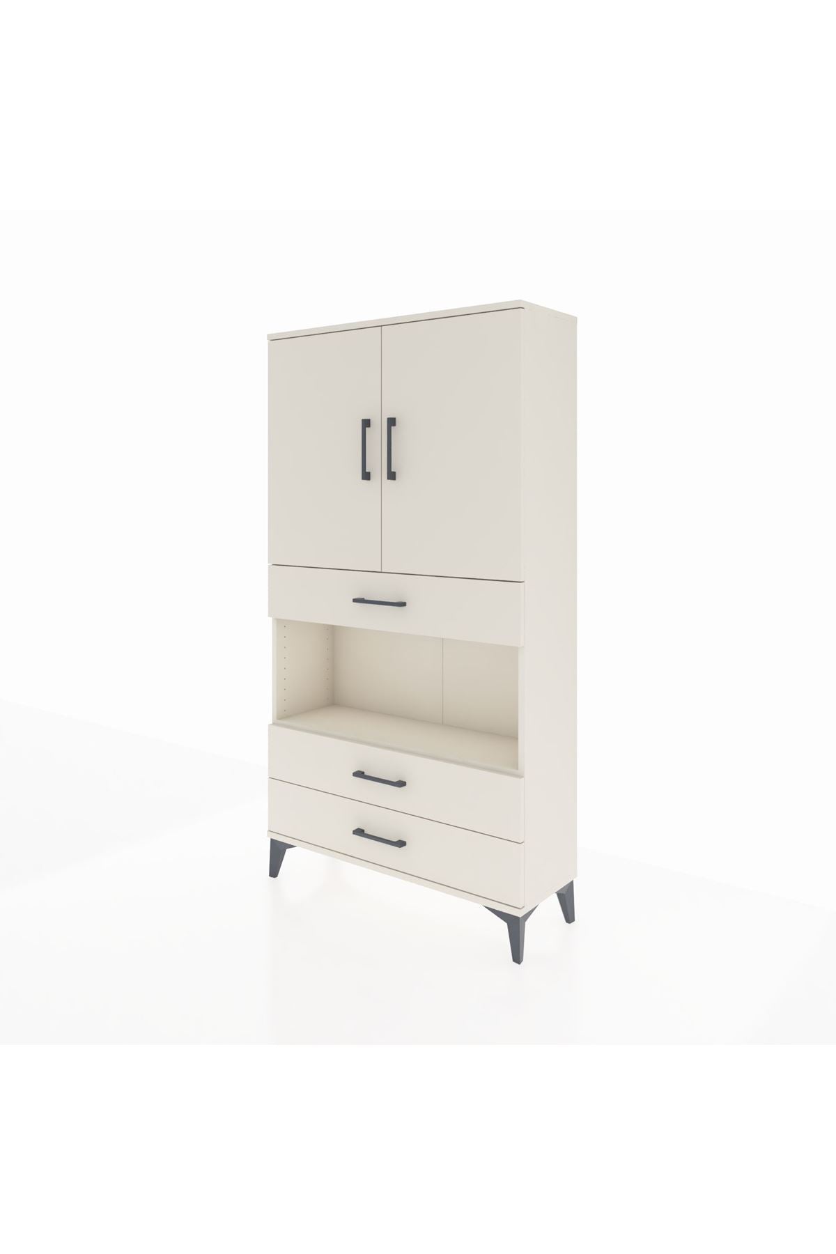 Arges Dolap 3 Raflı 3 Çekmeceli 2 Kapaklı 88x30x163 Aytaşı-Aytaşı