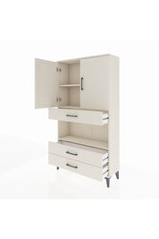 Arges Dolap 3 Raflı 3 Çekmeceli 2 Kapaklı 88x30x163 Aytaşı-Aytaşı