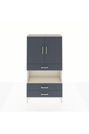 Arges Dolap 3 Raflı 3 Çekmeceli 2 Kapaklı 88x30x163 Aytaşı-Antrasit