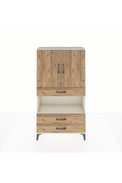 Arges Dolap 3 Raflı 3 Çekmeceli 2 Kapaklı 88x30x163 Aytaşı-Çam